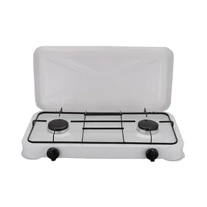 Plaques chauffantes de cuisinière à gaz avec couvercle de table de cuisson, Standard européen, 2 brûleurs
