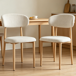Ensemble de 2 chaises de salle à manger, style moderne, style farmhouse, avec coussin en lin, chaises de table de cuisine - Product Image 4