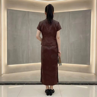 Ensemble haut et robe à manches courtes en soie de mûrier 100% naturelle de haute qualité, teinture naturelle, doux pour la peau, élégant, style classique traditionnel