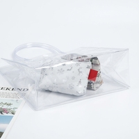 Sac fourre-tout personnalisé en PVC transparent avec imprimé football pour cadeaux, courses, fêtes et emballages événementiels