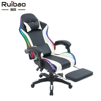 Vente en gros de chaise de gaming RVB pour bureau à domicile, ordinateur et bureau avec repose-pieds réglable chaise de gamer pivotante Silla