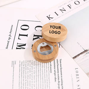 Abridores de cerveza de forma redonda de bambú, imán de madera <span class=keywords><strong>para</strong></span> nevera, pegatina <span class=keywords><strong>para</strong></span> nevera, regalo <span class=keywords><strong>para</strong></span> amantes de la cerveza, Bar de <span class=keywords><strong>invitados</strong></span> de <span class=keywords><strong>boda</strong></span> - Product Image 4