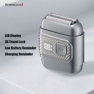 มีดโกนหนวดไฟฟ้าแบบ USB สำหรับผู้ชาย กันน้ำ ใบมีดลอยได้ 3 ใบ ตัดแต่งหนวดเครา จอแสดงผล LED ชาร์จไฟได้ พกพาสะดวกสำหรับการเดินทาง - Product Image 4