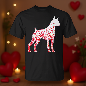Camiseta Premium Boxer Heart para Perros con Temática del Día de San Valentín - Product Image 3