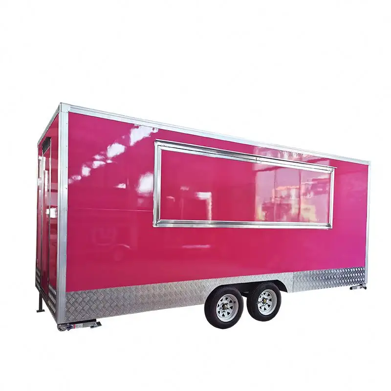 Nuovo camion di cibo mobile per fast food da esterno standard americano con cucina completa