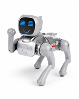 Jimei X1 KI-Roboterhund Sprachsteuerung Fernbedienung Emotionaler Begleiter Geschichtenerzähler Lernspielzeug Mehrsprachig für Kinder 4-6 Jahre