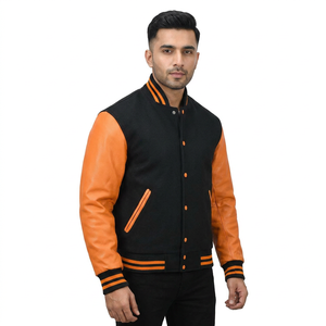 Custom Men's Wool letterman Leather sleeve Varsity Jacket OEM service professional made top quality cheap price varsity jacket - Product Image 1
