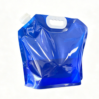 Kemasan Doypack Transparan 5L Kustom dengan Spout untuk Susu, Minuman Energi, Anggur, Koktail