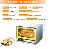 Horno de Convección Eléctrico Comercial de Acero Inoxidable de Alta Gama para Hostelería, Panadería y Restaurantes