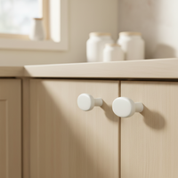 Poignée de meuble moderne en nickel mat Zamak en forme de T, installation facile, haute qualité, pour chambre, cuisine, salle de bain, fabrication OEM
