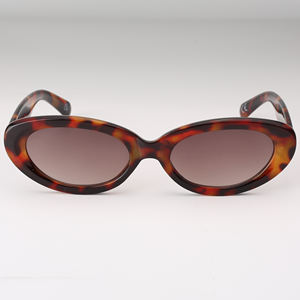 Lunettes de soleil ovales OEM pour femmes avec protection UV400 2025 nouvelle couleur Pantone tendance en option - Product Image 2