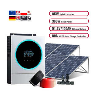 ระบบไฮบริดโซลาร์เซลล์ 1 เฟส 48V 6KW-16KW รับประกัน 10 ปี แรงดันไฟฟ้าขาออก 120VAC มาตรฐาน IP65 ระบบไฮบริดแบบแยกส่วน 1 เฟส 48V 6KW 8KW 10KW 12KW 14KW - Product Image 4