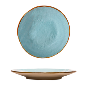 SERIE MEDITERRANEA - Piatto da Dessert in Gres Turchese Diametro 20CM Altezza 3CM - Product Image 1