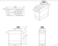 Moteur servo numérique en plastique CORONA CS928BB 2,0 kg 0,13 sec 9 g pour robot, avion, accessoire UAV