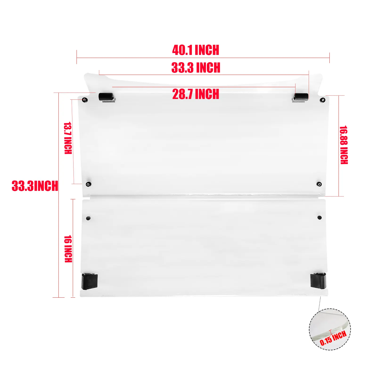 Parabrezza pieghevole per carrelli da Golf per EZGO RXV OEM #603738