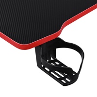 Table de jeu multifonctionnelle Bureau de jeu à surface texturée de haute qualité Cool Red-black Color Scheme Bureau d'ordinateur
