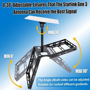 Support d'antenne JH-Mech Gen 3 avec <span class=keywords><strong>adaptateur</strong></span> de tuyau, qualité supérieure, robuste, réglable, en acier noir thermolaqué - Product Image 2