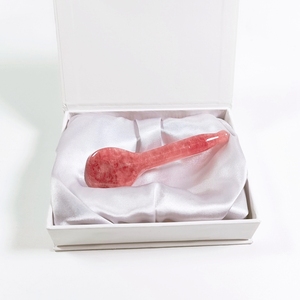 Vente chaude Terahertz Guasha <span class=keywords><strong>Shua</strong></span> Rose Bouddha Pierres Corps Fraise Quartz <span class=keywords><strong>Gua</strong></span> Sha Cuillère - Product Image 1