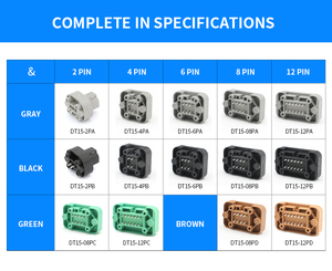 डी कनेक्टर <span class=keywords><strong>2</strong></span> 4 6 8 12 पिन pcb वाटरप्रूफ माउंट हेडर वायर-टू-बोर्ड ip67 पुरुष महिला ऑटो कनेक्टर - Product Image 4