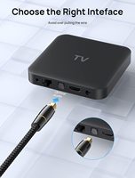 Câble optique Toslink à coque en alliage d'aluminium conception de fil durable câble optique toslink câble Audio optique numérique plaqué or