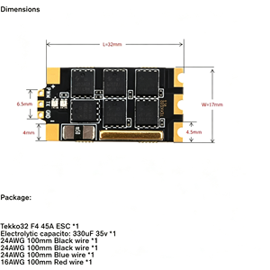Holybro Tekko32 <span class=keywords><strong>F4</strong></span> 45A Metal ESC สำหรับมัลติโรเตอร์ ควอดคอปเตอร์/เฮกซาคอปเตอร์ FPV Racer ตัวควบคุมมอเตอร์แบบ Narrow-Body พร้อมตัวตรวจสอบข้อบกพร่อง-ของเล่นไฟฟ้า - Product Image 2