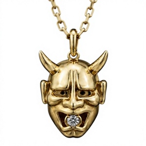 Collar con Colgante de Cabeza de Diablo en Plata 925 Plateada Orelia Iuxe, Cadena con Dijes de Circonio para Mujer, Joyería de Regalo - Product Image 1