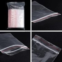 Kantong Plastik PE Cetak Gravure untuk Kemasan Anting Kalung, Kantong Mini Transparan dengan Ritsleting, Penutupan yang Dapat Ditutup Kembali, Tahan Kelembapan, Tahan Air