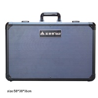 Boîte de transport d'outils personnalisable en aluminium rigide et plastique avec rembourrage en mousse EVA pour le stockage d'équipements et support OEM