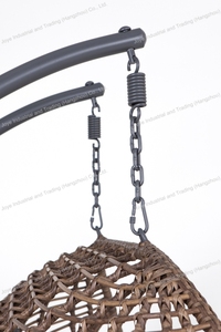 Leisure Outdoor Garden Furniture Steel Rattan Double Seater Cushion <b>Hanging</b> <b>Chair</b> Indoor Outdoor Use - Product Image 5
