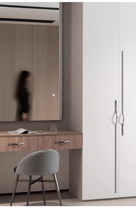 Modern Aluminum Alloy Curved Black Drawer Cabinet Handle Wardrobe <strong>Door</strong> Handle for Kitchen Furniture - Product Image 4
