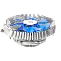 Ventilateur de refroidissement de processeur Bajeal P2 en aluminium avec dissipateur thermique à roulement à huile, LED bleue, 3 broches, 18dba, universel pour processeur PC Intel