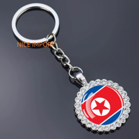 Porte-clés fleur en strass drapeau du Libéria, très populaire, pour sac à dos, décoration de clés, breloque de portefeuille, souvenir de voyage