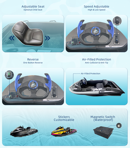 เรือคาร์ท Aqua Kart สำหรับขาย เรือคาร์ทแบบดริฟท์สำหรับผู้ใหญ่และวัยรุ่น กำลังขับเคลื่อนด้วยใบพัด 15000 วัตต์ แบตเตอรี่ลิเธียม 74 โวลต์ - Product Image 2