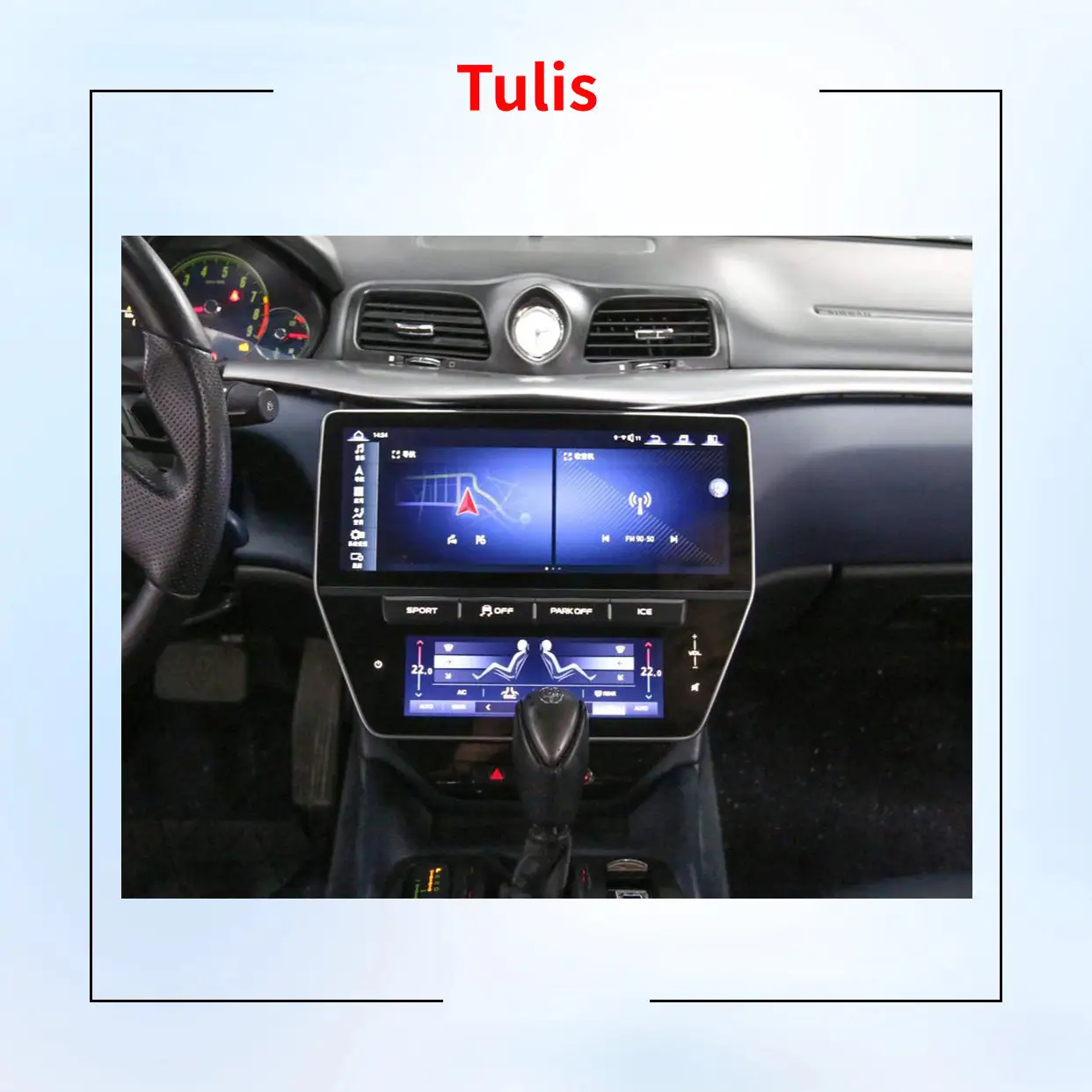 Tulis Android multimídia áudio DVD player GPS Navegação AC painel de controle clima para Maserati Granturismo GT 2007-2015 Carplay