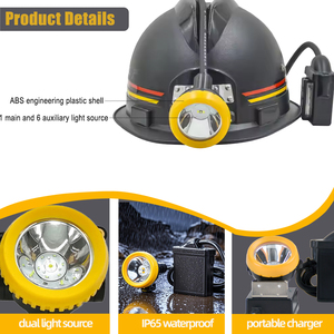 Lámpara Minera <span class=keywords><strong>LED</strong></span> KL5M KL8M KL12M IP 67 Súper Brillante con Batería de Iones de Litio, Lámpara de Seguridad Impermeable para Uso Industrial, Posición de Cabeza - Product Image 4