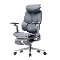 Chaise de bureau ergonomique professionnelle de luxe AJUNION avec appui-tête 4D, accoudoirs 6D et système de soutien lombaire adaptatif à 3 zones