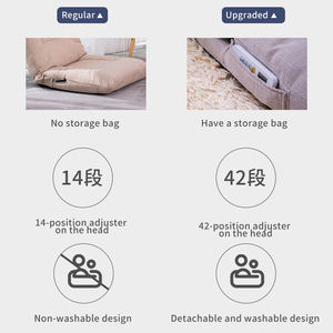 เก้าอี้พักผ่อนพับได้รูปตัวแอล, เก้าอี้โซฟาทรงสี่เหลี่ยมพับได้สำหรับวางบนระเบียงสไตล์ญี่ปุ่น - Product Image 5