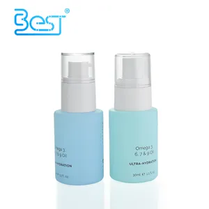 Sang Trọng Mỹ Phẩm Bao Bì 20Ml 30Ml 40Ml 50Ml 60Ml 100Ml 120Ml Matte Frosted Kính Màu Xanh Phun Chai Bơm