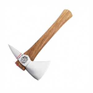Nouvelle Hache Industrielle en Acier 5Cr13Mov, Tête Crantée HRC58-60, Manche en Bois de Palissandre Jaune Africain, Hache de Camping Extérieure Multi-Usages DIY - Product Image 4