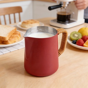 Ergonomic Handle For Coffee Making Stainless Steel <b>Milk</b> Jug 350ml With Latte Art Spout - Product Image 5