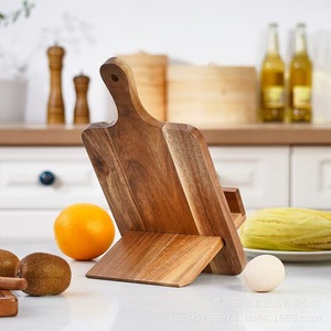 Wooden <b>Tablet</b> <b>Stand</b> Adjustable Desktop Holder For Kitchen Recipe Display Solid Wood Multifunctional <b>Stand</b> - Product Image 2