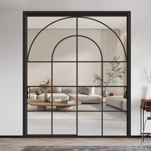 Nueva puerta <span class=keywords><strong>corredera</strong></span> Puerta de partición de vidrio para cocina sala de estar y balcón riel colgante puerta <span class=keywords><strong>corredera</strong></span> - Product Image 2