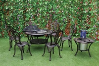 Ensemble de salle à manger d'extérieur en fonte d'aluminium Table et chaises de jardin en métal Mobilier élégant pour votre terrasse
