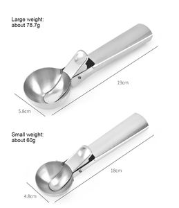 Gran oferta de cuchara para helado SS 430, herramientas de cocina, cuchara para helado multifuncional, accesorios de cocina personalizados, pala ecológica - Product Image 3