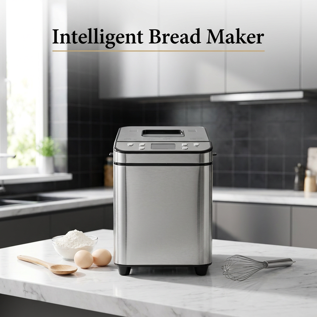 2026 Shinechef Smart Electric Bread Maker 1150g Large Capacity Stainless Steel Machine Fruit Dispenser 25 Menus Multi-Functional