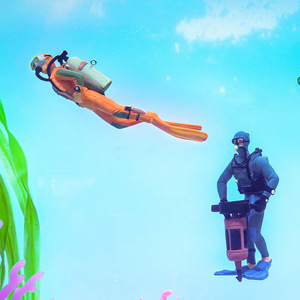 Figura Miniatura de Mergulhador em PVC para Paisagismo de Aquário, Estilo de Decoração para Tanque de Peixes, Vendas Diretas de Fábrica - Product Image 4