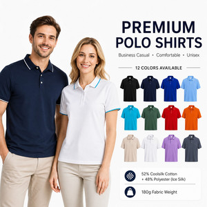 Custom Logo 180G Coolsilk Cotton Ice Silk <b>Polo</b> <b>Shirt</b> Unisex Tipping Collar Golf Team Uniform Wholesale 12 Colors S-<b>4XL</b> - Product Image 1