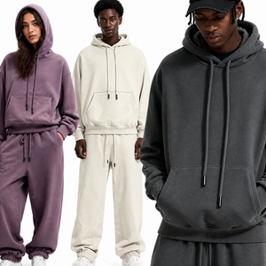 Custom Logo Unisex Fleece Blank Hoodies High Quality Drop Shoulder <b>Pullover</b> Sweatshirts <b>Men</b> Oversized Hoodie 8085 OEM Wholesale - Product Image 2