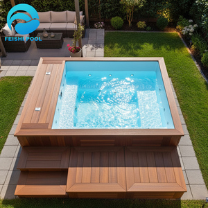 Piscina de Fibra de Vidrio Moderna y Económica para Jardín, Familiar, Tipo Resort, con Sofá Contenedor, Spa, Piscina Elevada para Exteriores - Product Image 6