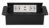 Yeni varış brezilya masa Pop up prizler 16A 4 çıkışları 2 USB standart masa kutusu ofis veya ev için 220V güç soketi